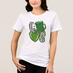 En Tri-matière T-shirt Love Green Beer - Funny St. Patrick's Day