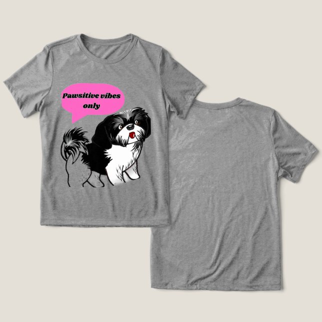 En Tri-matière T-Shirt Lover pour animal de compagnie mignon (Design Recto & Verso)