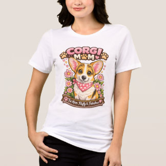 En Tri-matière T-shirt Maman de Corgi mignon – Cadeau pour amateu