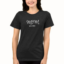 T-shirt Maman Établi Script Noir