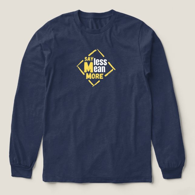 En Tri-matière T-Shirt Manches Longues Bleu Marine   (Motif devant)
