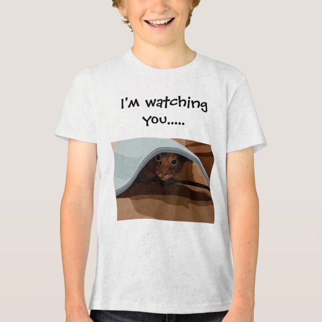 En Tri-matière T-shirt marchette de chat (Recto)