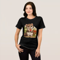T-shirt Mignon Belette Fraise Kawaii Animal