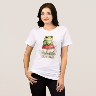 En Tri-matière T-shirt mignon grenouille sur champignon | Chemise