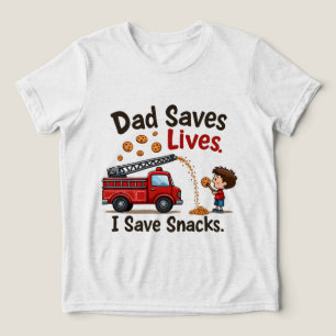 En Tri-matière T-shirt mignon pour enfants avec des camions de po