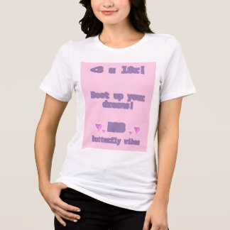 En Tri-matière T-shirt mignon pour femmes avec langage textuel