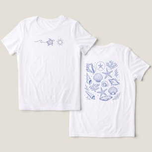 En Tri-matière T-Shirt Minimaliste pour Amoureux de l'Océan