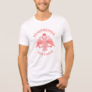 En Tri-matière T-Shirt Monarchiste Orthodoxe Aigle Byzantin