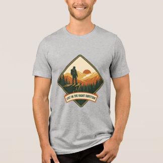 En Tri-matière T-Shirt Montagne Éolienne Rétro - Nature 70s