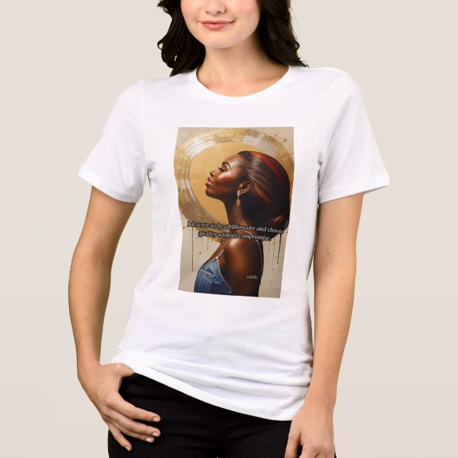 En Tri-matière T-Shirt Motivant Mentalité de Milliardaire (Recto)