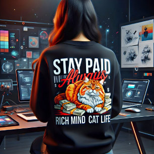 En Tri-matière T-shirt Motivant pour Amoureux des Chats Riche