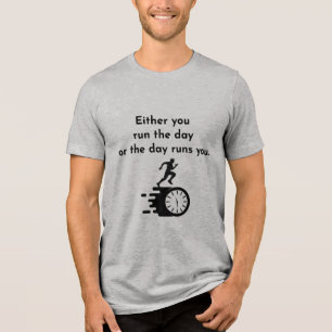 En Tri-matière T-shirt noir de base imprimé graphique