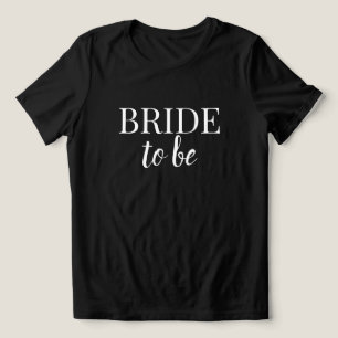 En Tri-matière T-Shirt Noir et Blanc 'Future Mariée'