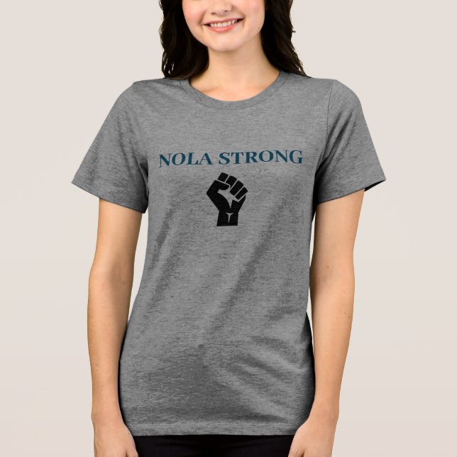 En Tri-matière T-shirt NOLASTRONG Nola Strong New Orleans (Recto)