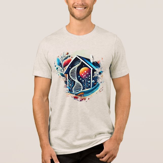 En Tri-matière T-shirt numérique - Chrome House Art (Recto)