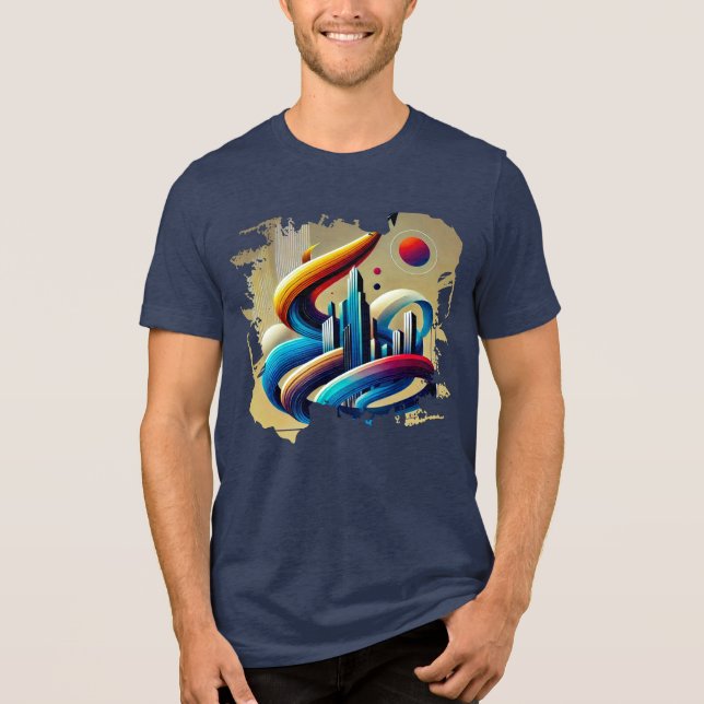 En Tri-matière T-shirt numérique - Graffiti urbain (Recto)