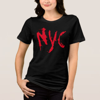 En Tri-matière T-Shirt NYC Ville de New York - Grunge Rouge Perso