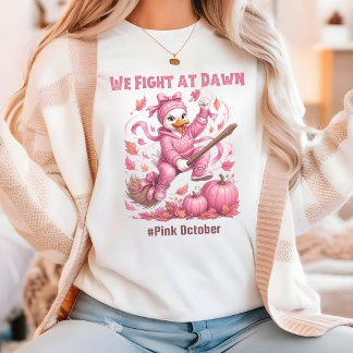 En Tri-matière T-shirt Octobre Rose Nous Combattons à l'Aube Canc