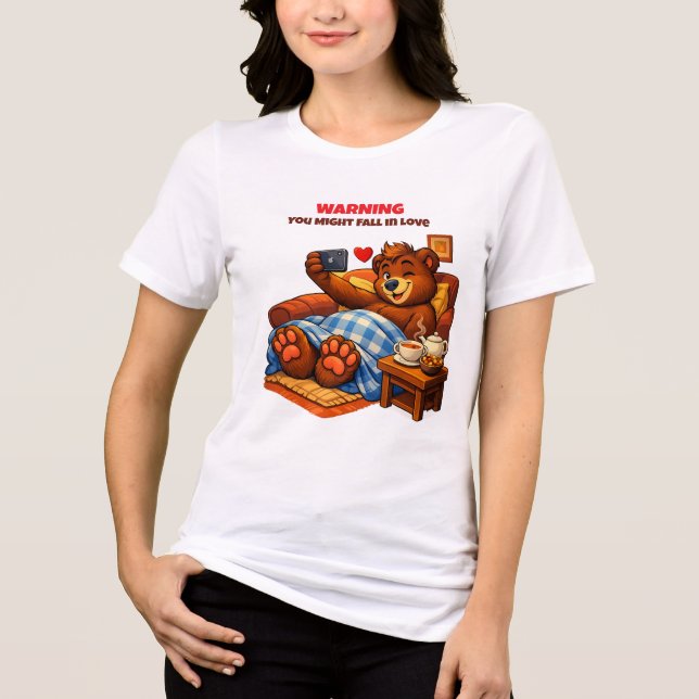 En Tri-matière T-shirt Ours Mignon Adorable (Recto)