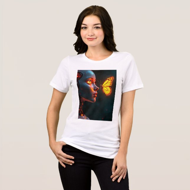 En Tri-matière T-shirt papillon féminin (Recto plein)