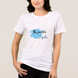 En Tri-matière T-Shirt Personnalisé Artistique La touche du peint