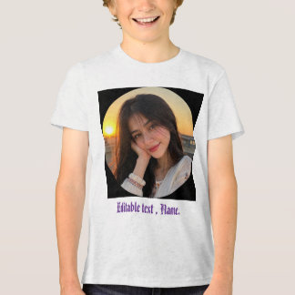 En Tri-matière T-Shirt Personnalisé avec Texte et Photo de Nom Pe