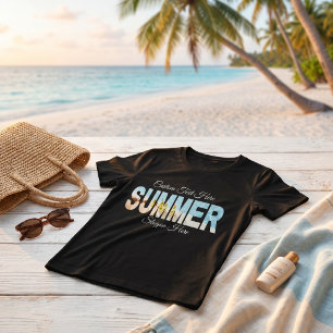 En Tri-matière T-shirt personnalisé avec texte pour les vacances