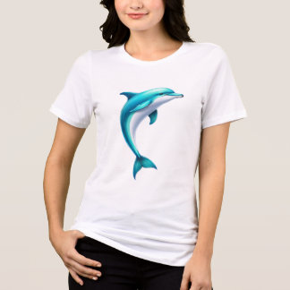 En Tri-matière T-Shirt Personnalisé Baleine Bleu Blanc