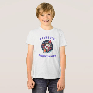 En Tri-matière T-Shirt personnalisé Chat Fusée d'Oliver