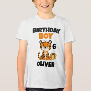 En Tri-matière T-Shirt Personnalisé pour Garçon d'Anniversaire av