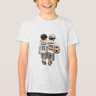 En Tri-matière T-shirt personnalisé pour garçons amateurs de foot