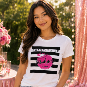 En Tri-matière T-Shirt Personnalisé Tri-Bl Mariée Glam