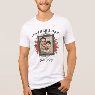 En Tri-matière T-shirt photo de Fête des pères personnalisée