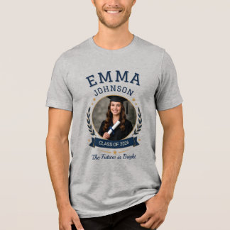 En Tri-matière T-Shirt Photo de Remise de Diplôme Personnalisé | 