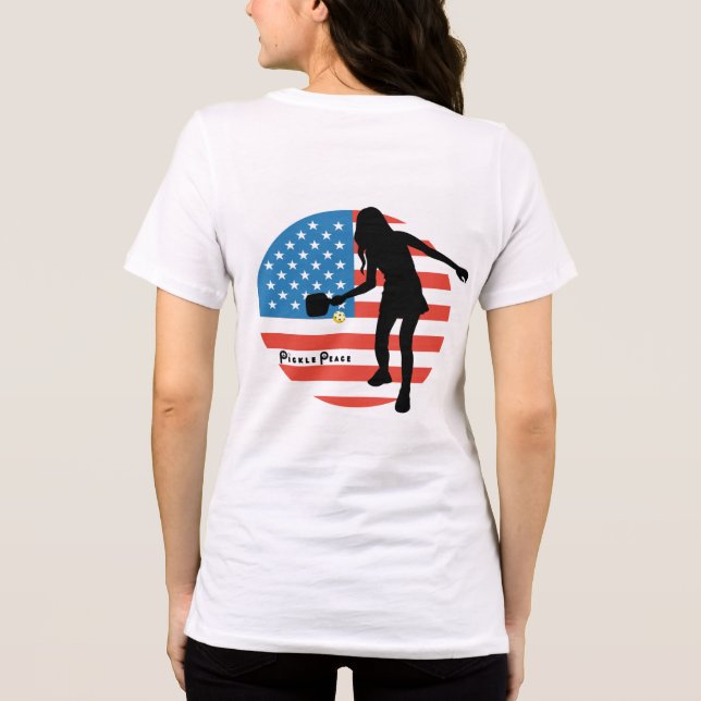 En Tri-matière T-shirt Pickleball féminin patriotique par Pickle  (Verso)
