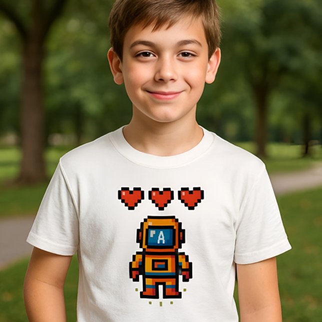 En Tri-matière T-shirt Pixel Space pour enfants (Créateur téléchargé)