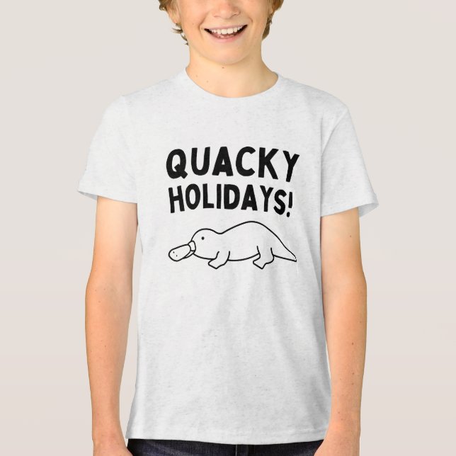 En Tri-matière T-shirt Platypus Quacky Holidays (Recto)