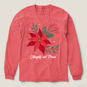 En Tri-matière T-shirt Poinsettia coquine et fière