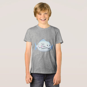 En Tri-matière T-shirt poisson motivationnel