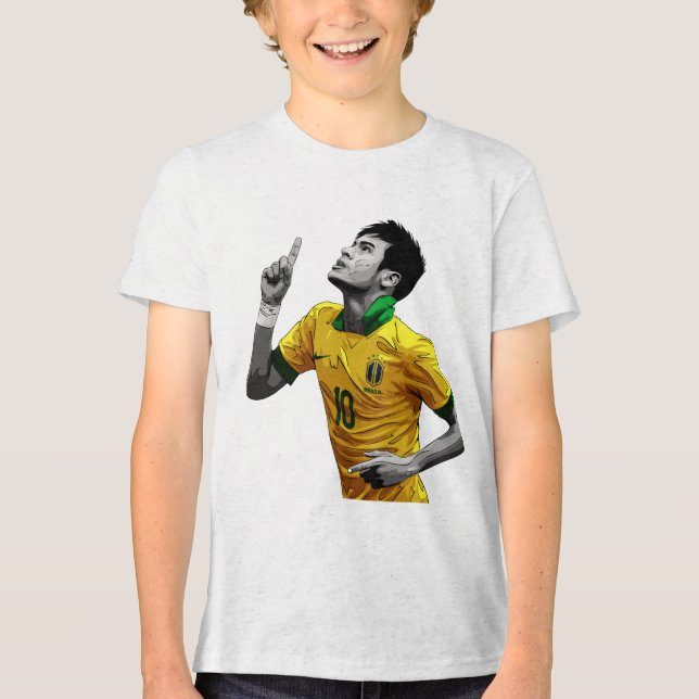En Tri-matière T-shirt Pose de la fête du joueur de football (Recto)