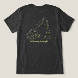En Tri-matière T-shirt pour conducteur de pelle rétrocaveuse Équi