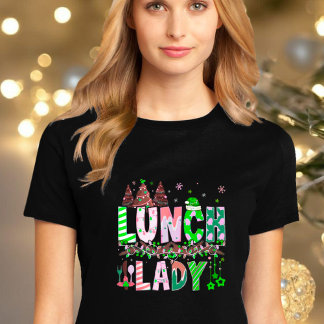 En Tri-matière T-shirt pour dame de cantine scolaire à Noël