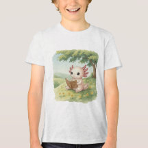 T-shirt pour enfants à l'aquarelle – L'axolotl aim