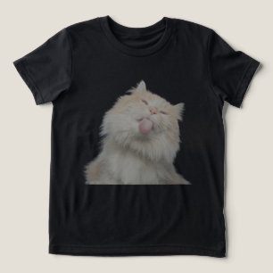 En Tri-matière T-shirt pour enfants avec photo de chat drôle pers