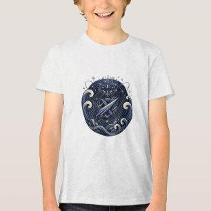 En Tri-matière T-shirt pour enfants Geometric Racing   Style de v
