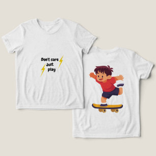 En Tri-matière T-shirt pour enfants Ne t'inquiète pas, joue – Bla