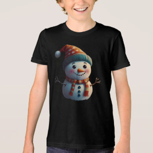 En Tri-matière T-Shirt pour enfants Snowman mignon - Hiver et vac