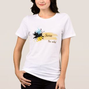 En Tri-matière T-Shirt pour femme avec nom d'artiste personnalisé