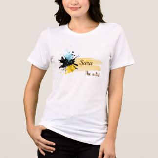 En Tri-matière T-Shirt pour femme avec nom d'artiste personnalisé
