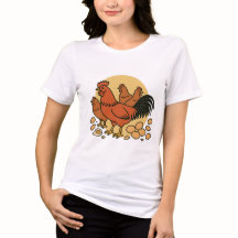T-shirt pour femmes amateurs de poulet